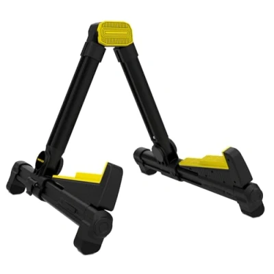 Immagine di MONKEY LOOP Prime 10 BK Supporto per chitarra elettrica da pavimento acustica Struttura robusta e stabile pieghevole Accessorio facile trasporto