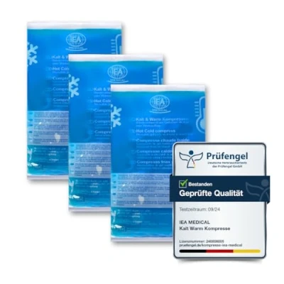 Immagine di IEA Medical Impacchi freddi/caldi 3 pezzi, 12x20 ghiaccio gel riutilizzabileghiaccio fascia per ginocchio Sollievo dal dolore