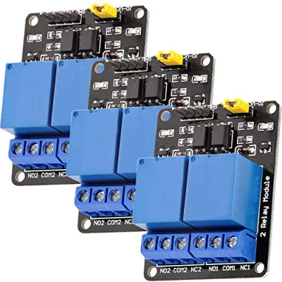 Immagine di AZDelivery 3 x Modulo Relay 5V a 2 canali con optoaccoppiatore Low Level Trigger compatibile Arduino incluso un E Book!