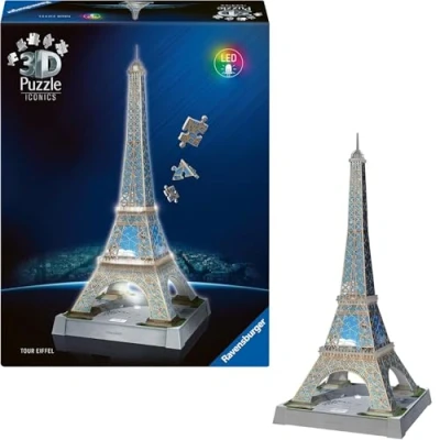Immagine di Puzzle 3D Iconics: Torre Eiffel con luce 12008024 1 pz.