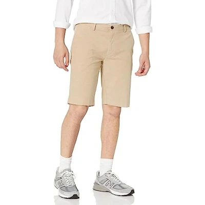 Immagine di Amazon Essentials Pantaloncini Oxford Elasticizzati Comodi Leggeri 28 cm Slim (in precedenza Goodthreads) Uomo, Marrone Kaki, 36W