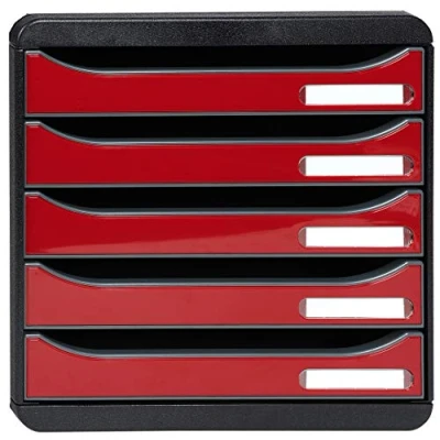 Immagine di Exacompta 3097218D Cassettiera BIG BOX PLUS IDERAMA, 5 cassetti aperti per formato fino a 24x32cm, Dimensioni (LxAxP) 27.8x27.1x34.7cm