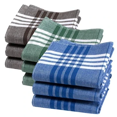 Immagine di Merrysquare Fazzoletti di Stoffa Spessa 40cm x 9 pezzi 100% cotone Modello Arthur