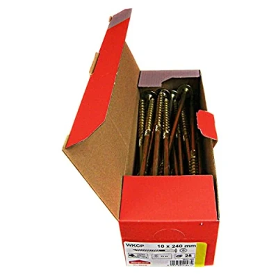 Immagine di KLIMAS viti per legno Torx, a testa piatta, legno, set di 10 x 240 mm, 25 pezzi
