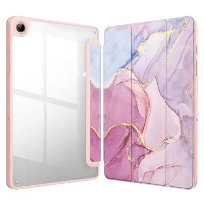 Immagine di FINTIE Custodia per Samsung Galaxy Tab A9+ 11 Pollici 2023, Antiurto Sottile Case Posteriore Trasparente Cover con Auto Sveglia/Sonno A9 Plus (SM X210/X216/X218), Glorious Marble