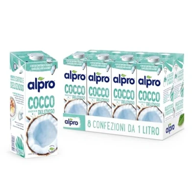 Immagine di ALPRO CLASSICO, Bevanda al COCCO, 100% vegetale con vitamine B2, B12 e D (8 confezioni x 1 Litro)