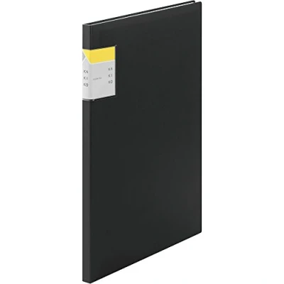 Immagine di King Jim 8632 Raccoglitore trasparente Kakiko, formato A4, verticale, 20 fogli, colore: nero