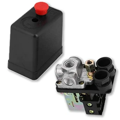 Immagine di 90 120PSI Pressostato per Compressore,Compressore Aria Valvola di Pressione Interruttore del Compressore d&#039;aria,240V 20A d&#039;aria a Quattro Regolatore della Controllo dell&#039;interruttore