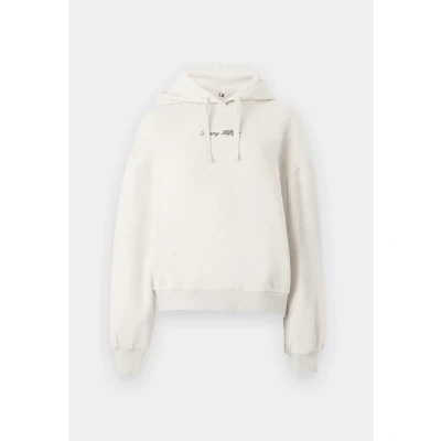Immagine di Tommy Hilfiger Classic Script Felpa con cappuccio, Donna, Taglia: Large, Heather oatmilk