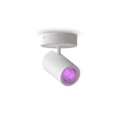 Immagine di CALEX Faretto da soffitto LED Smart, 1 luce tonda, orientabile, colori RGB &amp; fredda a calda, Dimmerabile, controllo app Wi‑Fi vocale, Bianco