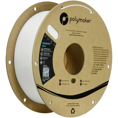 Immagine di Polymaker PolySonic High Speed PLA 1kg White