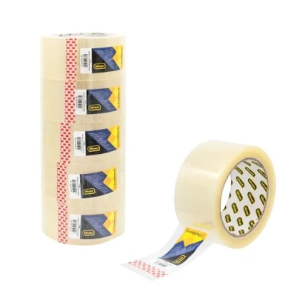 Immagine di Idena 90130 nastro trasparente, 50 mm x 66 m, 6 rotoli di silenzioso, ideale per traslochi e spedizioni