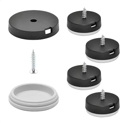 Immagine di WAGNER QuickClick® scivoli per sedie e mobili da avvitare I Set 4x base + vite inserto intercambiabile di plastica HYPER diametro Ø 30 mm Fatto in DE 15809600