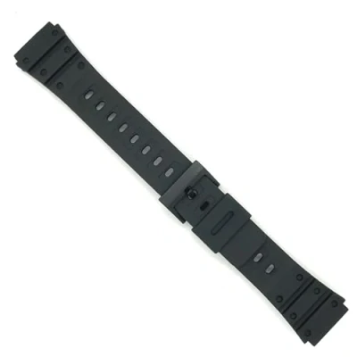 Immagine di Cinturino orologio nero in gomma resina compatibile con Casio G shock DBW320, MD501, TGW100, WL10 Rif. 127F1 20mm