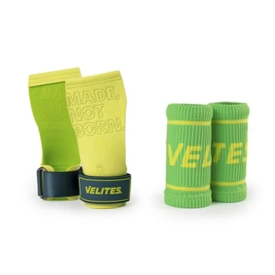Immagine di Velites I Calleras Quad Pro Lemon Lime + Polsiere in Tessuto Set Regalo Strade Professionali per Cross Training o Ginnastica Adatti a Qualsiasi Superficie Uso con Magnesio.