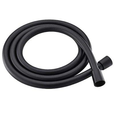 Immagine di 2M Flessibile Doccia in PVC, Interfaccia Universale Standard (G1 / 2) E Anti Torsione Connettore Ottone, Antipiega A Prova Di Perdite Resistente Ad Alta Temperatura, nero opaco.