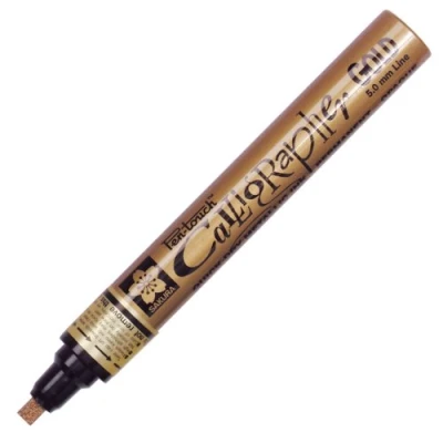 Immagine di Sakura Pen Touch Pennarello a Punta Media, 5 mm, Colore: Oro Metallizzato