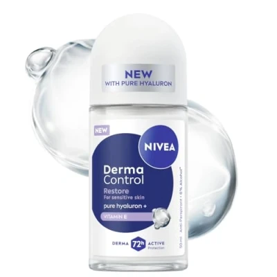 Immagine di NIVEA Derma Control Restore Donna Antitraspirante 72h Protezione sfera di acido ialuronico 50 ml