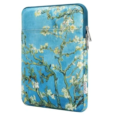 Immagine di TiMOVO 9 11&quot; Borsa per Tablet iPad 10 Gen. 10.9&quot;, 9a/8a/7a 10.2&quot;, Air 11/Air 5a/4a Galaxy Tab A9+/A9 Plus 11&quot;, Smart Keyboard, Albicocchi in fiore
