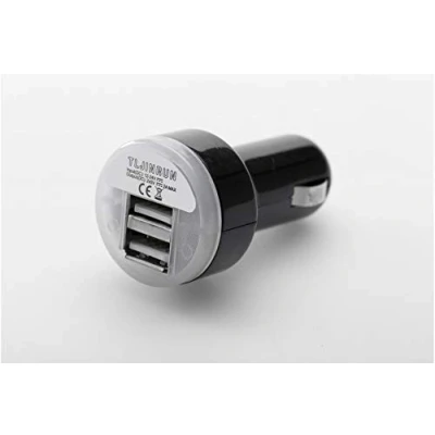 Immagine di Double USB power port with universal plug SW MOTECH For 12V DIN/cigarette lighter socket. 2x2100 mA.