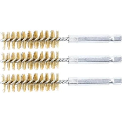 Immagine di BGS technic 3078 15 M Spazzola in ottone, 3 pezzi Esagono da mm con attacco esagonale 6,3 (1/4&quot;)
