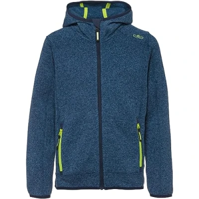 Immagine di CMP Giacca in Knit Tech da bambini con cappuccio fisso, Blue Limegreen, 176