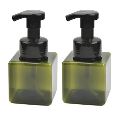 Immagine di 2 Pezzi Dispenser di Sapone 250 ml,Dispenser Bagno,Dispenser Trasparente per Schiuma Sapone,per Bagno Doccia Cucina Shampoo e Bagnoschiuma,Privo BPA Verde