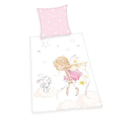 Immagine di Herding LITTLE FAIRY Set di Biancheria da Letto Reversibile, Federa 70 x 90 cm, Copripiumino 140 200 Cotone Renforcé, Multicolore