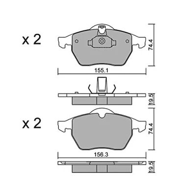 Immagine di METELLI 22 0118 0 Kit pastiglie freno Predisposto per contatto segnalazione usura OPEL: Vectra B SW, Calibra A, Sedan, SAAB: 900 II Hatchback