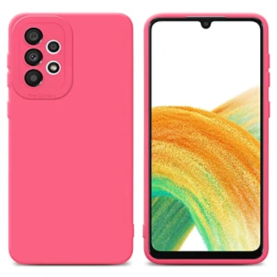 Immagine di Cadorabo Custodia compatibile con Samsung Galaxy A33 5G in FLUID ROSSO Coperchio protettivo silicone TPU flessibile