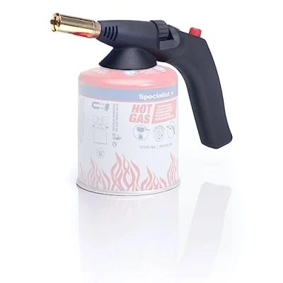Immagine di Specialist+ bruciatore a gas per 7/10 bottiglie standard UE flamber con accensione automatica e regolatore di fiamma, temperatura fino 1800 C, adatto come saldatura
