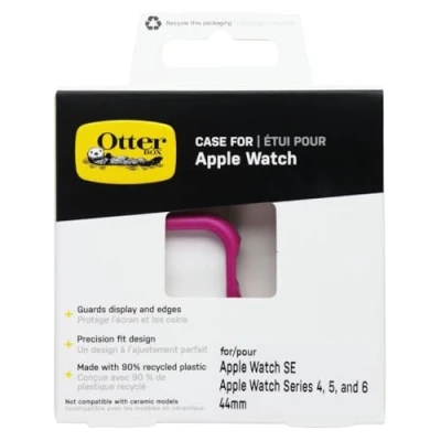 Immagine di OtterBox Bumper all Day per Apple Watch Series SE 2.ª Gen/SE 1.ª gen/6/5/4 44mm, antichock e Cadute, Sottile Protettivo Schermo Bordi dell&#039; Watch, Rosa Scuro