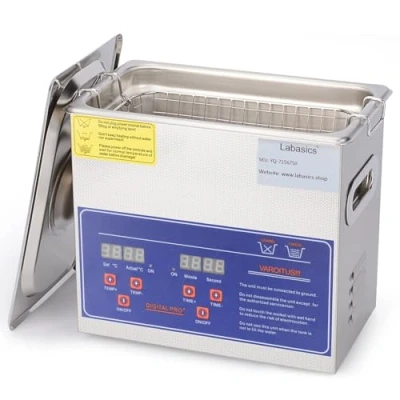 Immagine di Labasics Pulitore ad Ultrasuoni, Ultrasuoni Acciaio Inox Professionale Multiuso con Timer Display Digitale e Controllo del Calore per Laboratorio 220V, 3.2L
