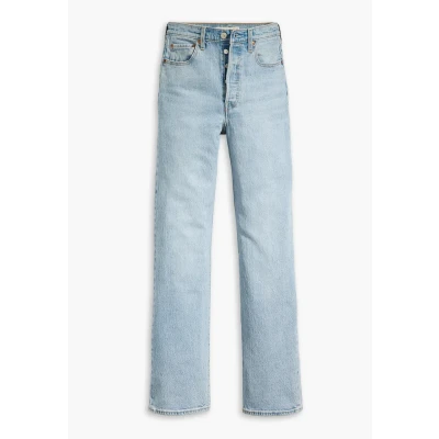 Immagine di Levi&#039;s Ribcage FULL Length Button FLY Jeans a sigaretta, Donna, Taglia: 26x32, Samba tango light