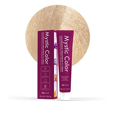 Immagine di Mystic Color Colore Biondo Platino 11 Tinta per Capelli Colorazione Professionale in Crema a Lunga Durata Con Cheratina Idrolizzata, Olio di Argan e Calendula 2 Confezioni da 100 ml