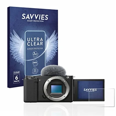 Immagine di savvies (6 Pezzi Pellicola Protettiva per Sony Alpha ZV E10 Protezione Schermo Trasparente