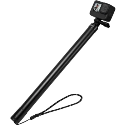 Immagine di TELESIN 118 Pollici Bastone Selfie Treppiede, Extra Lungo Stick per GoPro/Dji OSMO/Insta 360, Retrattile Portatile in Fibra di Carbonio Treppiede Accessorio Action Camera