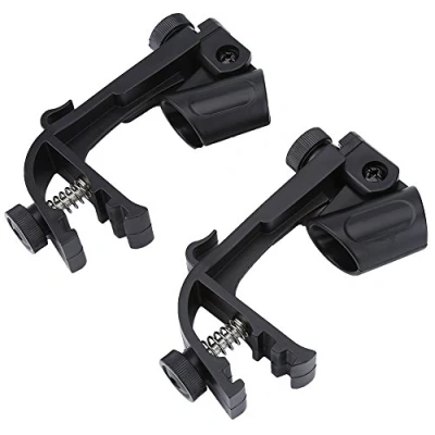 Immagine di Bnineteenteam Morsetto per Microfono,2 Pezzi Clip sul Supporto del Tamburo, Tamburo Microfono Supporti Regolabile Antiurto (Nero)