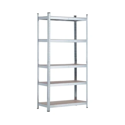Immagine di 7H SEVEN HOUSE, Scaffale metallico galvanizzato modulare con 5 ripiani regolabili, grigio, 180 x 90 40 cm