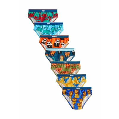 Immagine di NEXT Confezione da 7 Slip in Cotone Bright Animals 18 Mesi