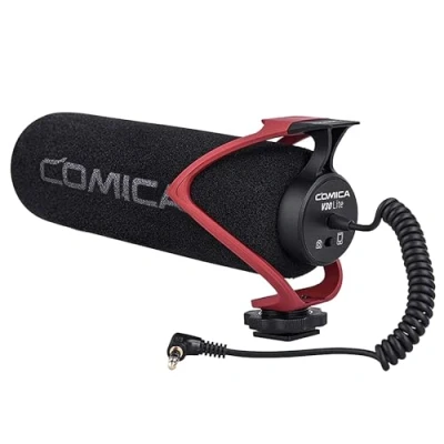 Immagine di comica CVM V30 LITE microfono Video Supercardioide condensatore Videocamera per Canon Nikon Sony Panasonic Camera/DSLR/smartphone (Rosso)