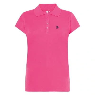 Immagine di S&amp;C Polo Donna Manica Corta Custom Fit Leggermente vestibilità Bordatura a Maniche e Collo Costine Made in Cotone Spagna, Azalea, L