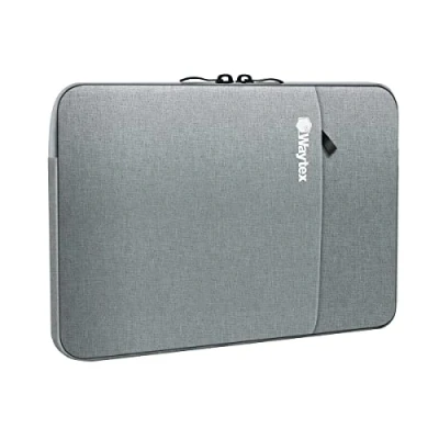 Immagine di WAYTEX 71006 Custodia per Computer e Tablet 13 14 Pollici Impermeabile Protezione Anti Urti Interno Velluto Grigio Chiaro