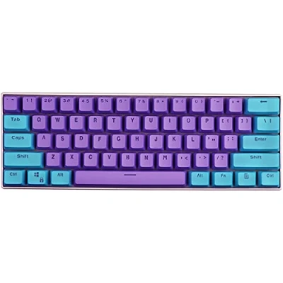 Immagine di KEEZSHOP Keycaps, 61 Keycaps Backlight Due Colori Tastiere Meccaniche PBT Keycap per GH60 / RK61 ALT66 Annie/Keyboard Poker Keys