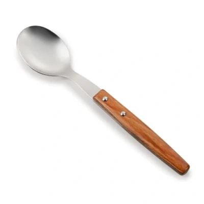 Immagine di Arcos Coltelleria da Tavola Cucchiaio Dessert Frutta Acciaio Inossidabile 18/10 e 150 mm Manico Legno Compresso Colore Marrone