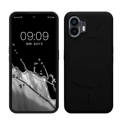 Immagine di kwmobile Cover per Nothing Phone (2) Custodia Back Case Smartphone in Silicone TPU Protezione Gommata nero
