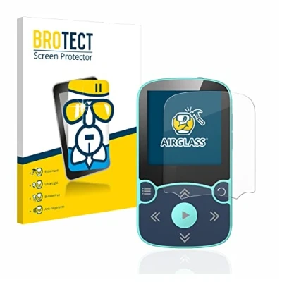 Immagine di brotect Pellicola Protettiva Vetro per AGPtek A65X MP3 Player with clip Protezione Schermo [Durezza Estrema 9H, Chiaro]