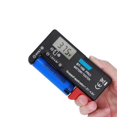 Immagine di DEWIN Tester Batterie Digital universale per Volt Batteria di LCD Meter con display BT‑168PRO 1.2V‑4.8V Piccole Pile a Bottone