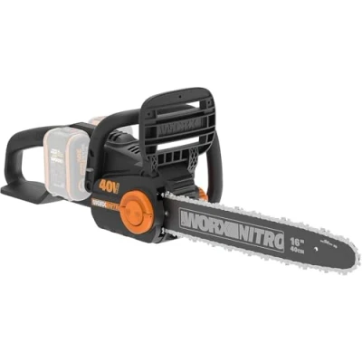 Immagine di Elettrosega NITRO a batteria 40V WORX WG385E.9 PowerShare non Include batterie e caricabatterie 40 cm di barra lubrificazione automatica