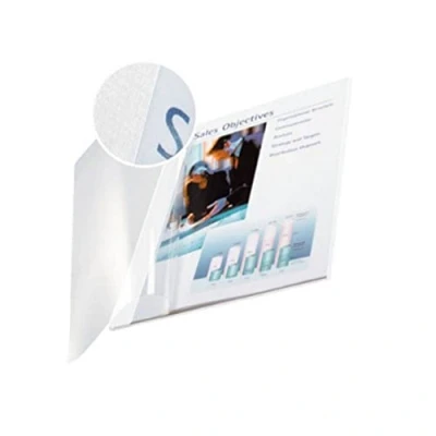 Immagine di LEITZ impressBIND copertina flessibile fronte trasp. f.to A4 dorso 3,5mm (10 35 fogli) Bianco 73980001